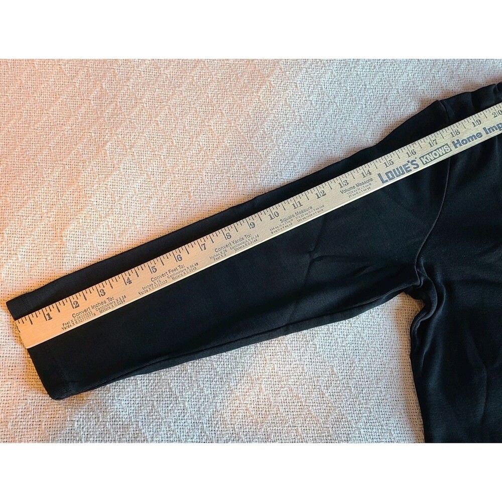 Lauren Ralph Lauren Womens L Tunic V-Neck Black Faux Suede Brown Trim Academia - Picture 12 of 13